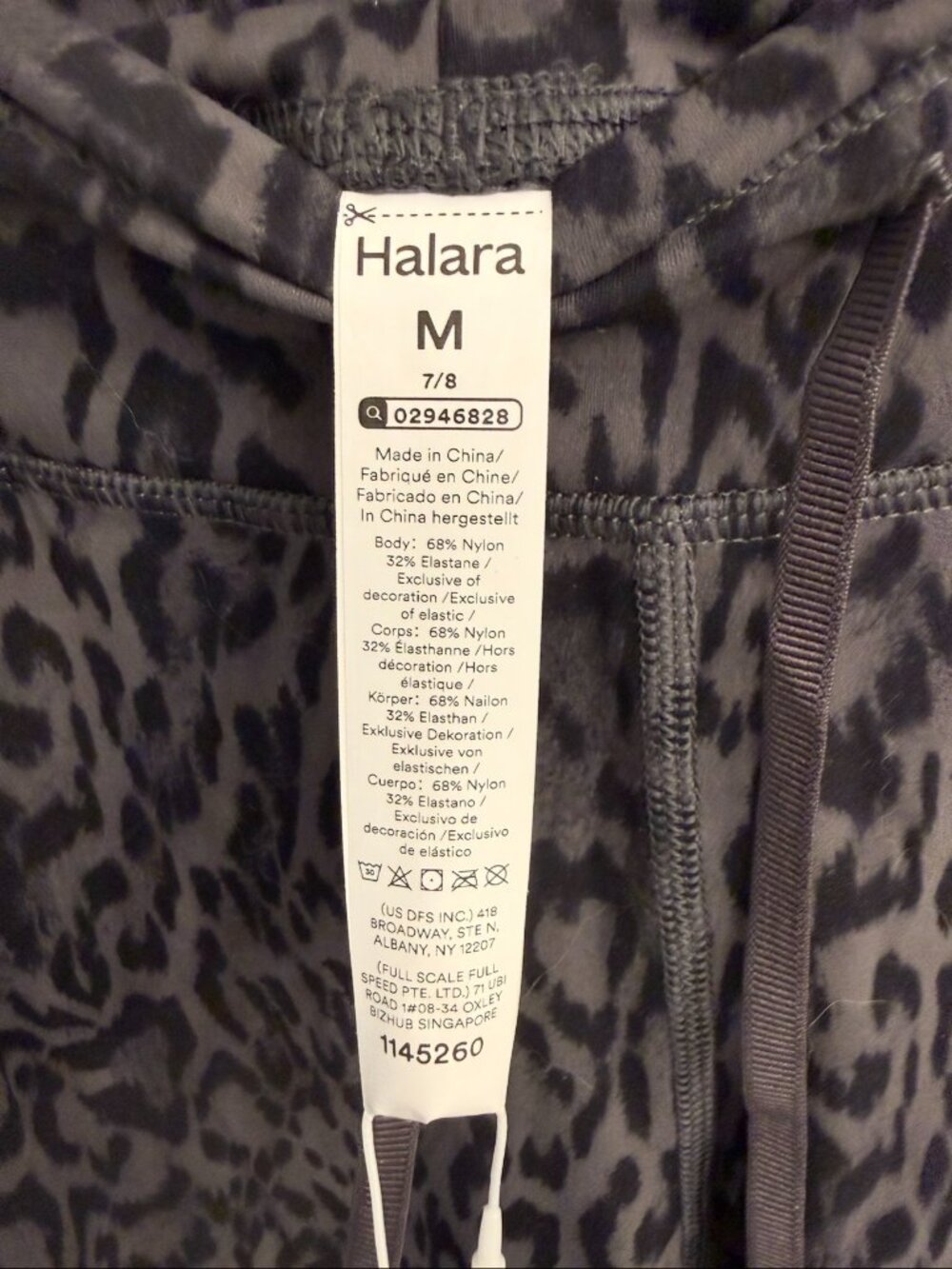 Halara UltraSculpt™ Leopard Print High Waisted Drawstring Yoga Leggings Pockets - Picture 2 of 3